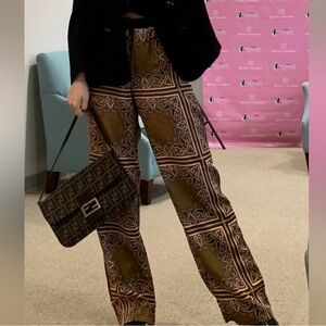 Scotch & Soda Stylish Brown Patterned Women's Pants NWT